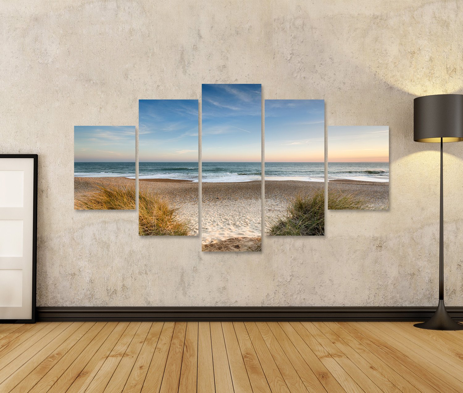 Quadro su tela, motivo: spiaggia, mare, sabbia, mare del Nord, poster su tela, quadri da parete