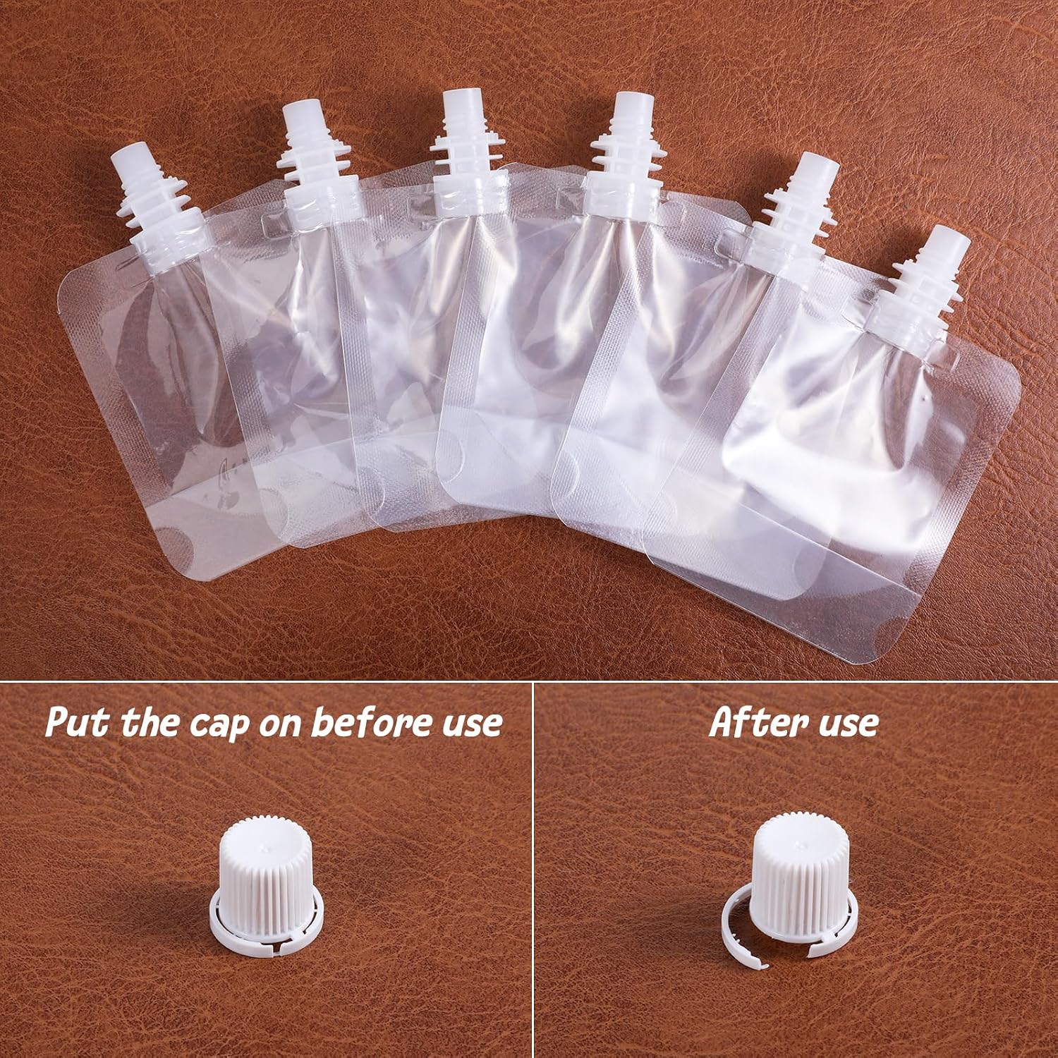 Plastic Drink Pouches Bulk 150 Pcs