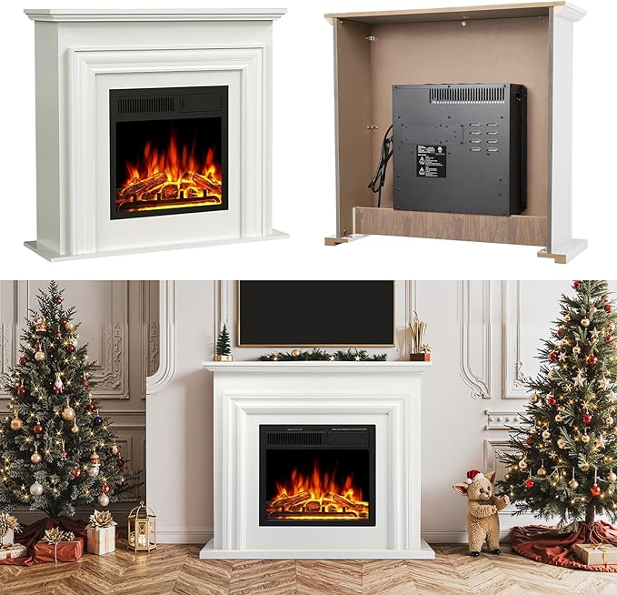 Chimenea Eléctrica ZAFRO 36" Freestanding con Repisa y Calentador 19" miniatura 6
