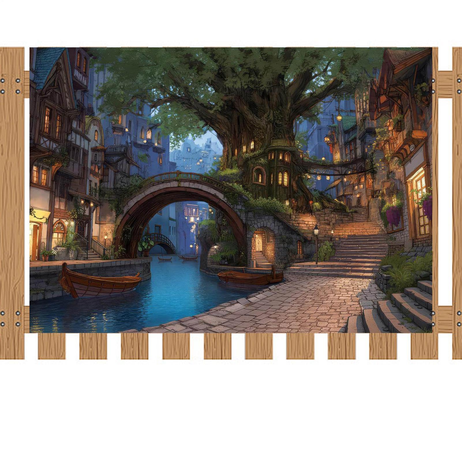 Garden Background Banner - 8.86x5.91ft Clear Printing Wallpaper | Lightweight Fabric Decoration For Outdoor Courtyard Garden Park Office Wall Photo Booth Birthday Party Studio Setup
