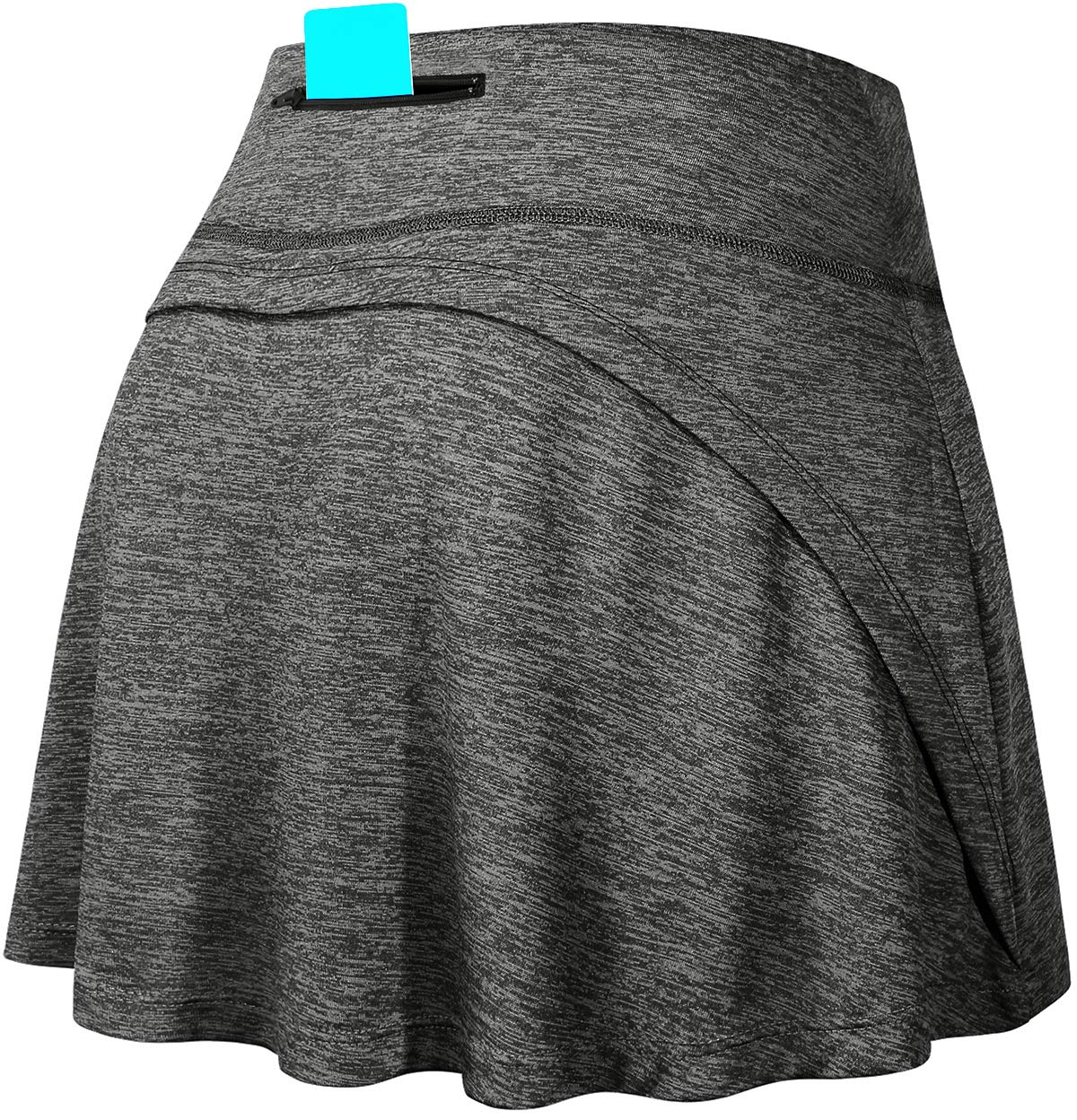 Fulbelle Tennisrock für Damen, mit Taschen, hohe Taille, athletischer Golf-Skorts