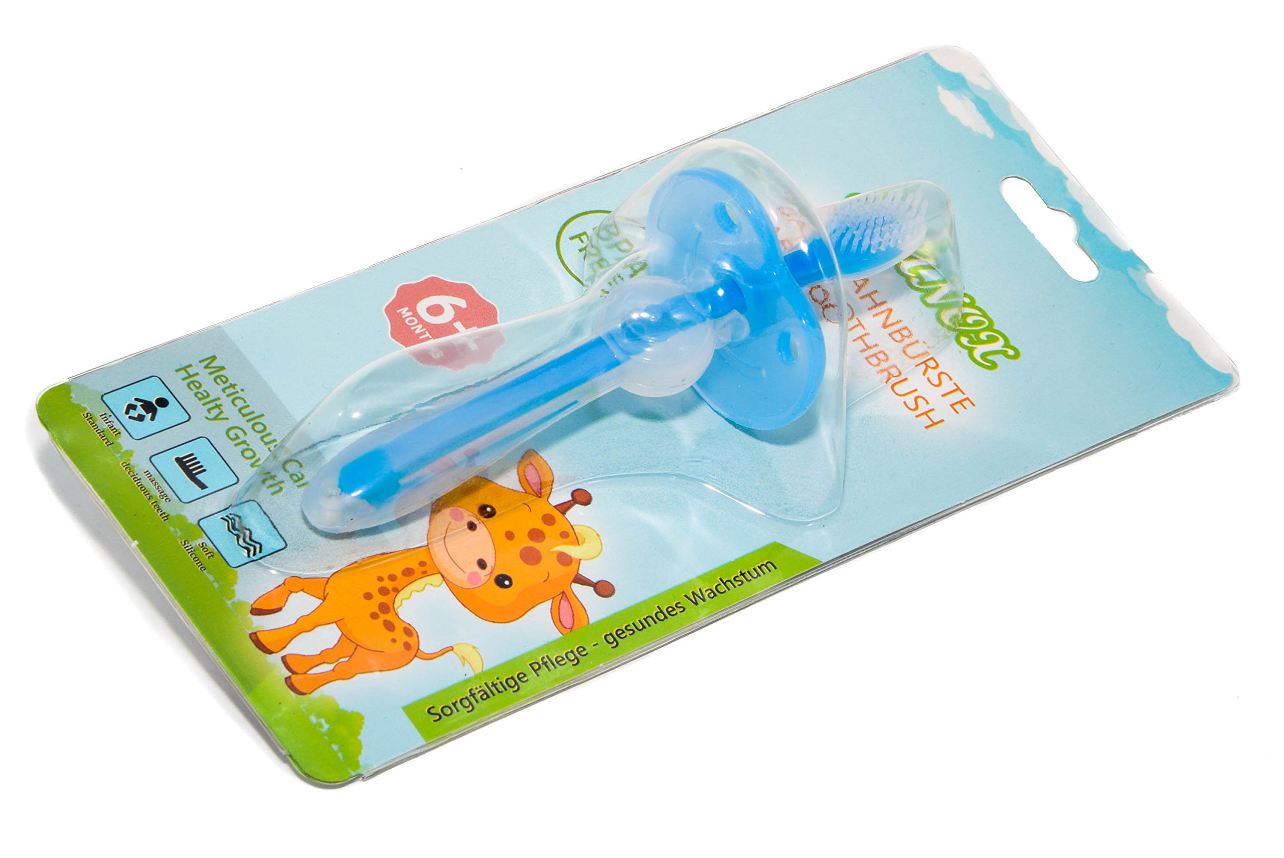 Dr. Brown's Peapod Massaggiagengive E Spazzolino Da Denti Per Bambini, 100% Silicone, Senza BPA, Dai 3 Mesi, Lenisce Le Gengive E Pulisce I Primi Dentini