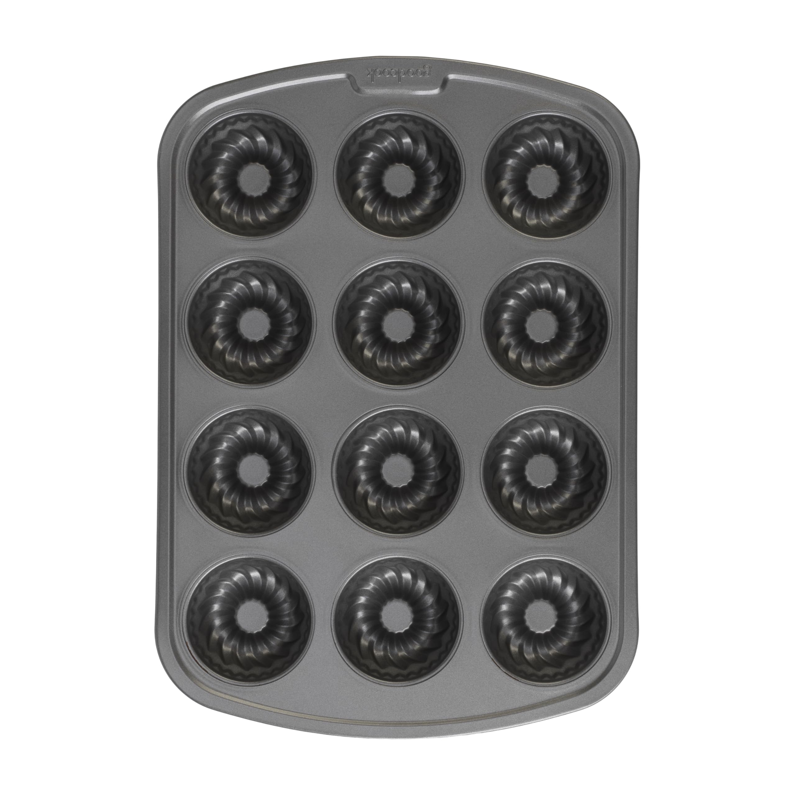GoodCook Everyday - Teglia per torte in acciaio antiaderente, 12 tazze, colore: grigio