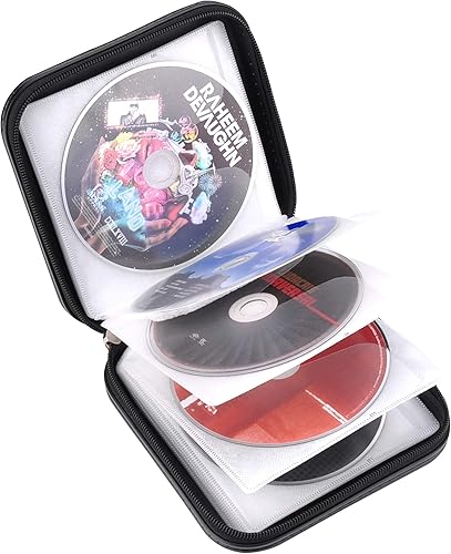 Miniatura 3 de Billetera para CD y DVD, capacidad de 32 unidades, soporte para funda de DVD y CD para automóvil, disco de almacenamiento portátil de DVDVCD, funda