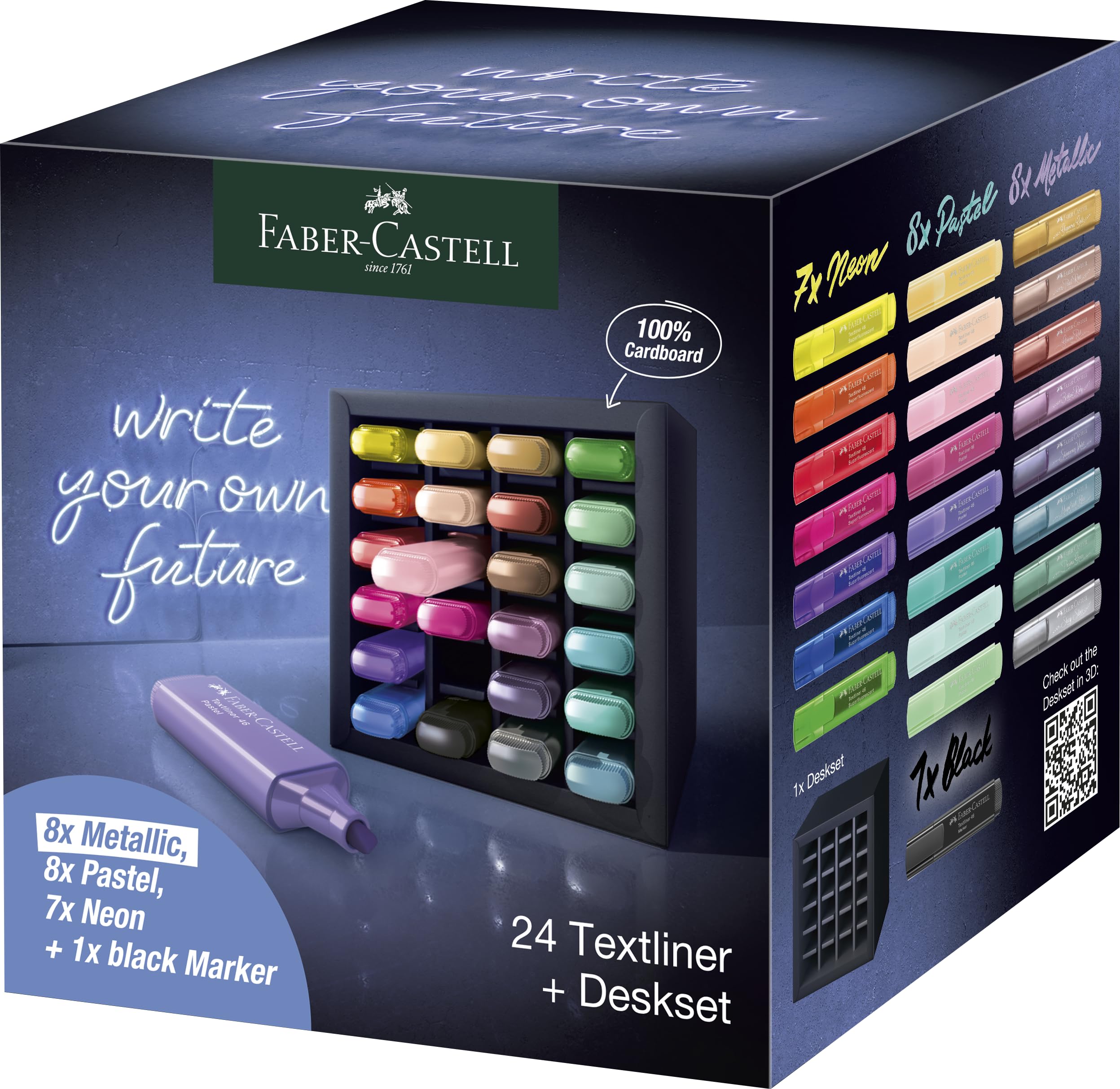 Faber-Castell 254602 - Set de Mesa 24 Textliner 46