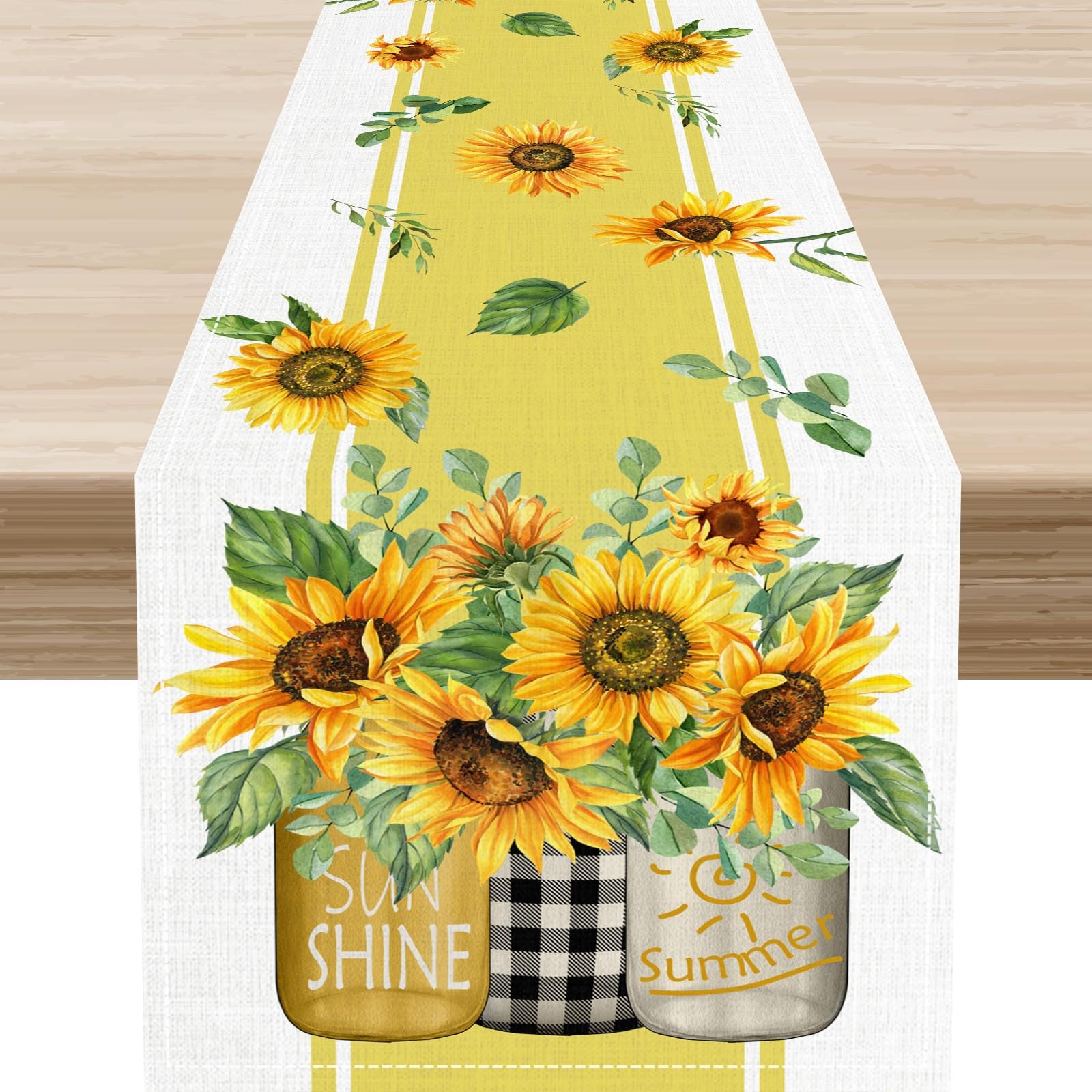 Seliem - Camino De Mesa De Girasoles De Otoño, Diseño Clásico De Flores