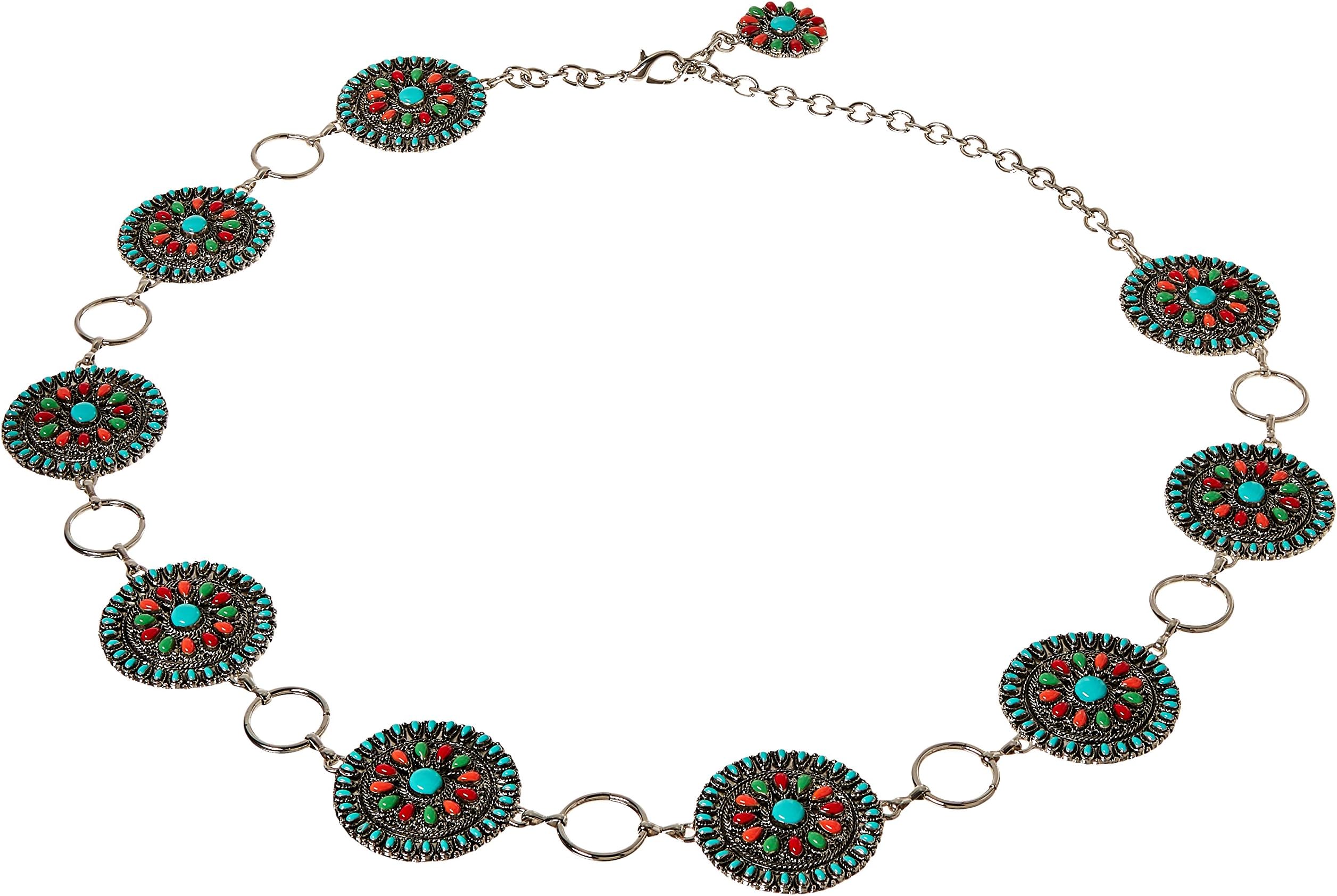 Nocona Belt Co. Women's Multi-Color Concho Link Belt