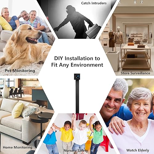 Miniatura 5 de Mini módulo de cámara 4K DIY pequeña cámara de seguridad WiFi pequeña cámara de niñera inalámbrica HD cámara espía para el hogar interior y exterior