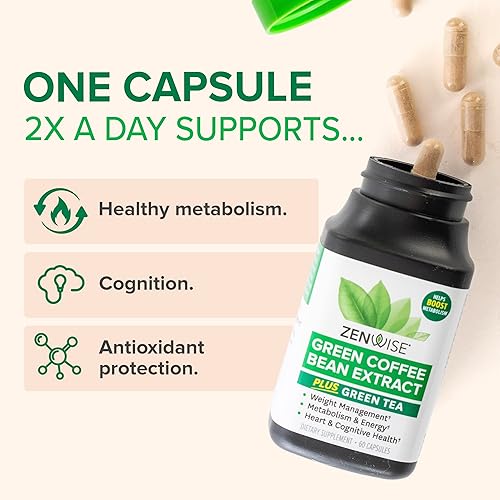 Miniatura 9 de Zenwise - Extracto de té verde con EGCG y vitamina C antioxidante e inmunitario - Apoyo vegano para la piel y el corazón  salud cerebral y refuerzo