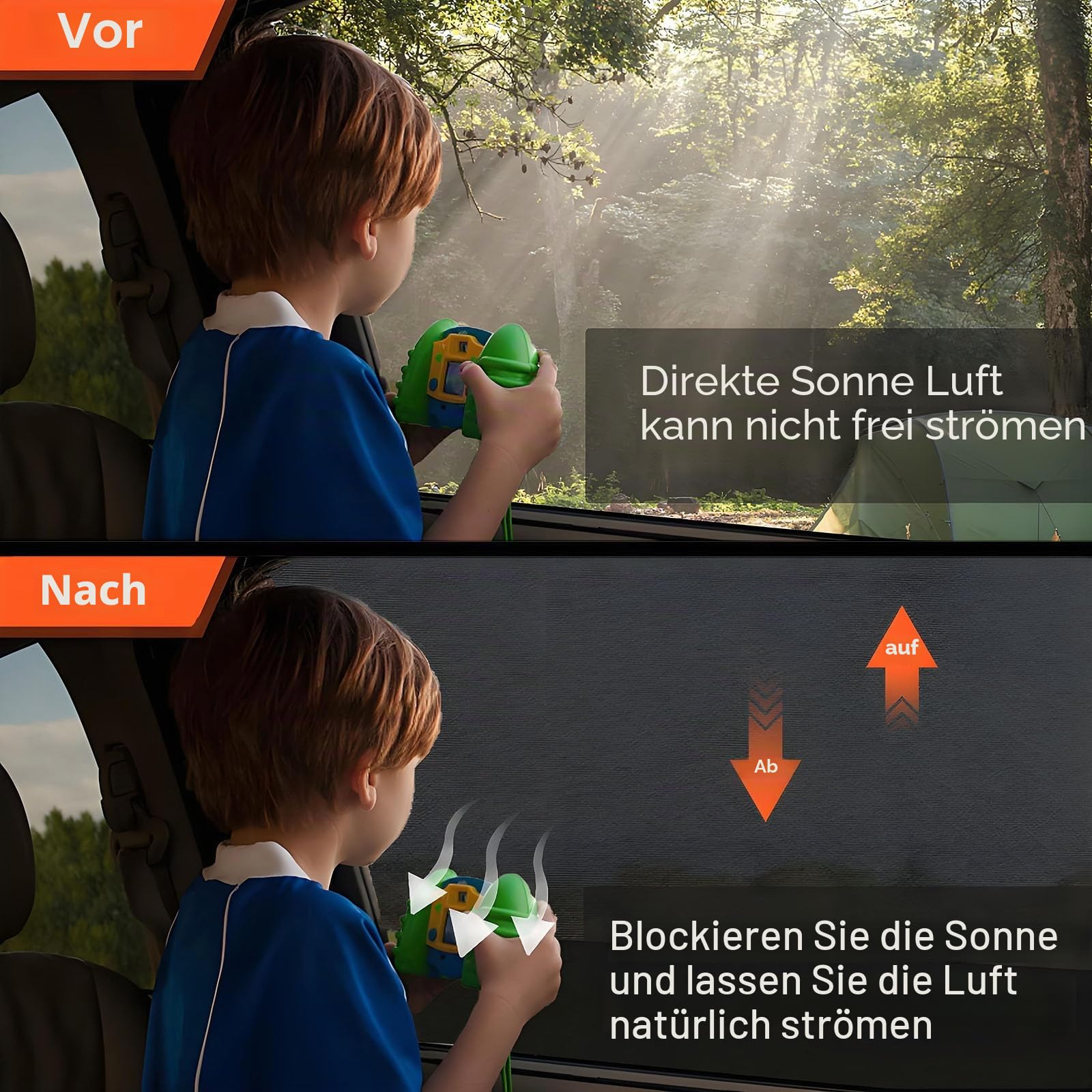 Sonnenschutz Auto für VW Tiguan 3 III 2024 2025, Magnetisch Sonnenblende - Sichtschutz Autofenster - UV Schutz - Hitzeschutz,D
