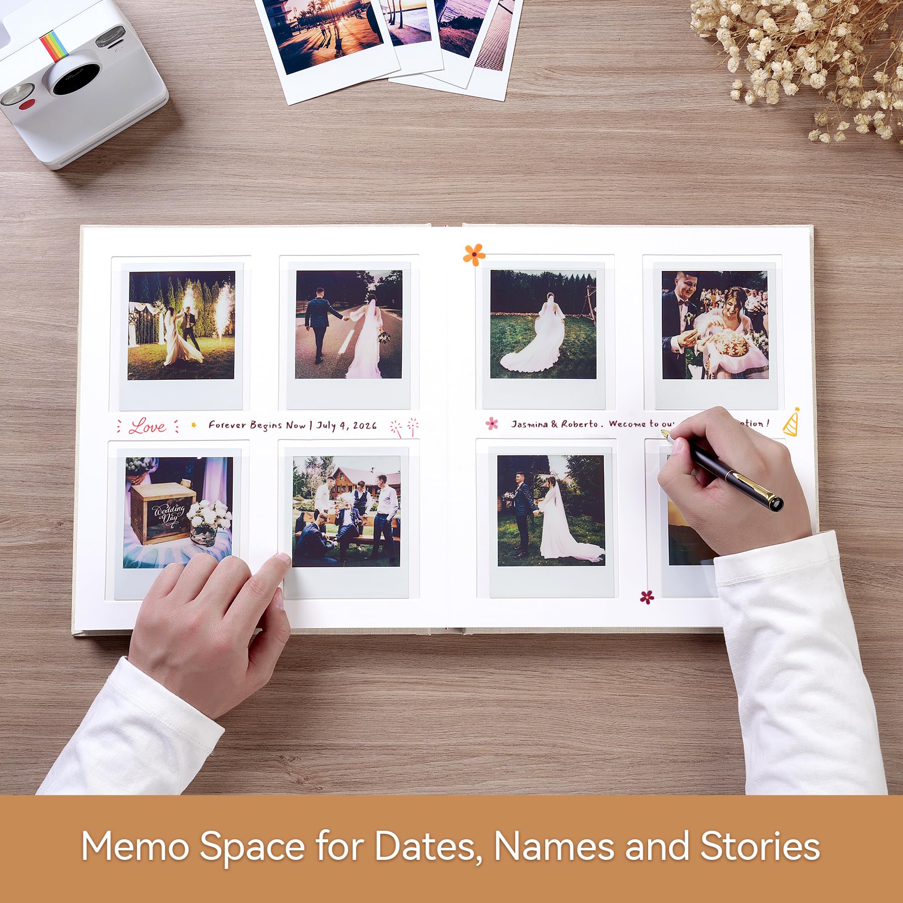 Álbum de fotos Polaroid grande con espacio de escritura para i-Type