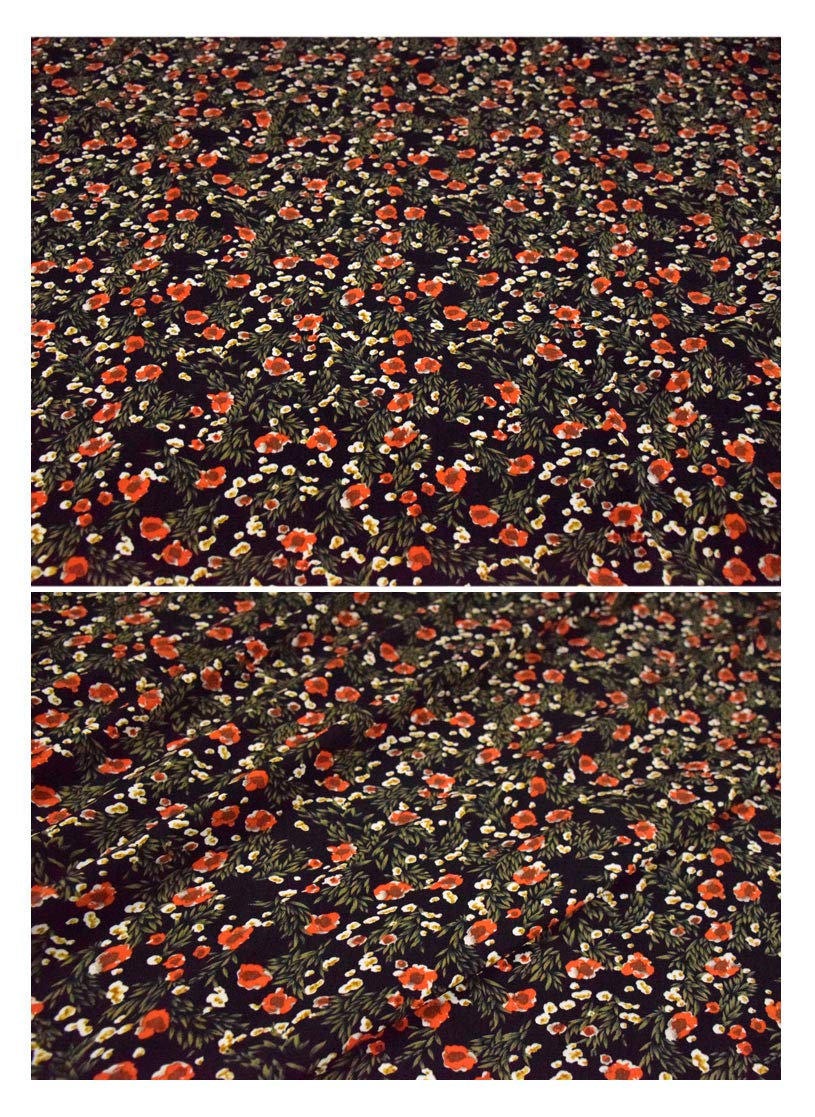 Diy Making Fabric Chiffon Fabric Czarny Nadruk Kwiatowy Chiffon Sukienka Tkanina 150Cm 59'' Szeroki Materiał Poliestrowy Do Szycia Rzemieślników, Spódnic, Koszul, Odzieży/2M