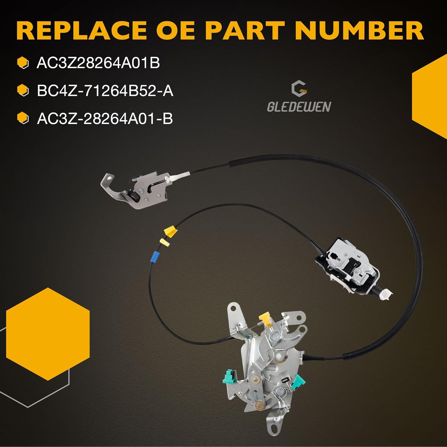 Gledewen Rear Left Door Lock Latch Actuator Compatible with 2008-2016 Ford F-250 / F-350 Super Duty Repalces AC3Z-28264A01-B BC4Z71264B52A 1PC Driver Side Power Door Lock
