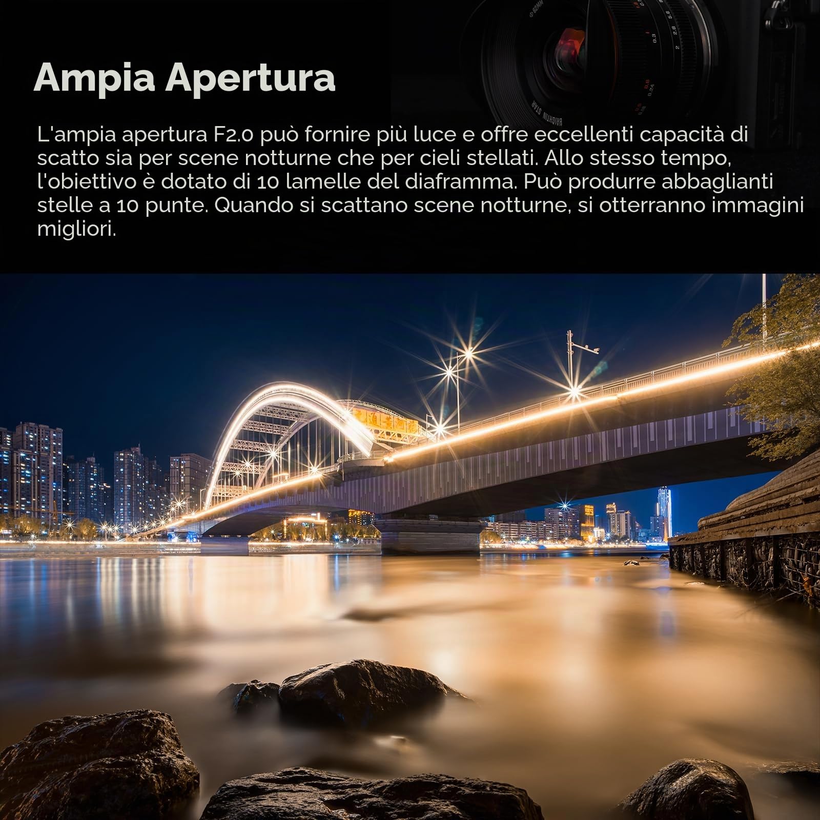 Brightin Star Obiettivo Prime F2 III con messa a fuoco manuale da 12 mm per fotocamere mirrorless Fujifilm XF, apertura APS-C ultra-grandangolare, grande apertura, adatto per XT5, XT4, XT30, XPRO3/1,