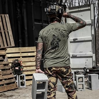 Combat Iron Men's Graphic T-Shirt - No Soft Hands