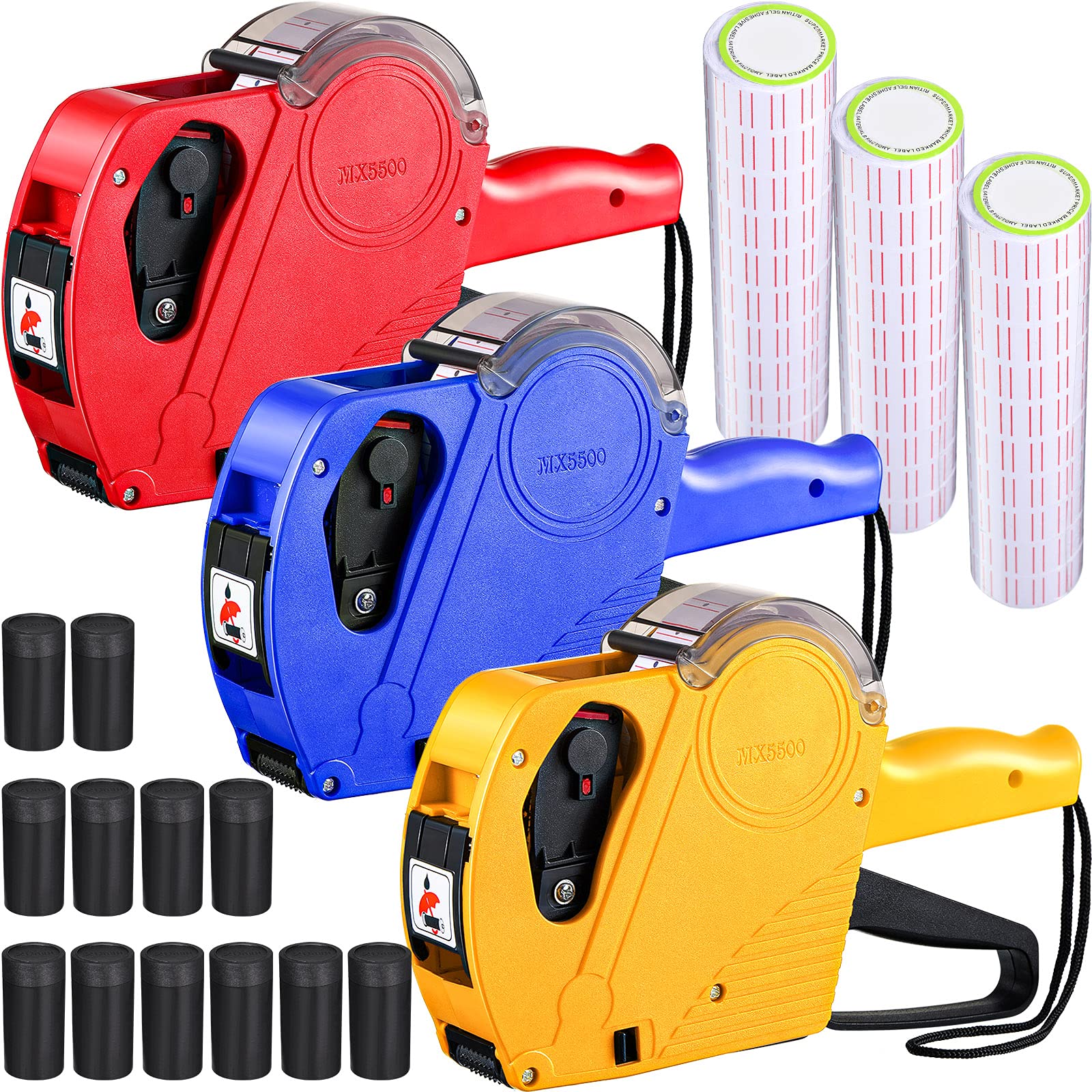 Mx5500 Price Tag Gun with Labels,12015 Pieces Price Marking Labeler