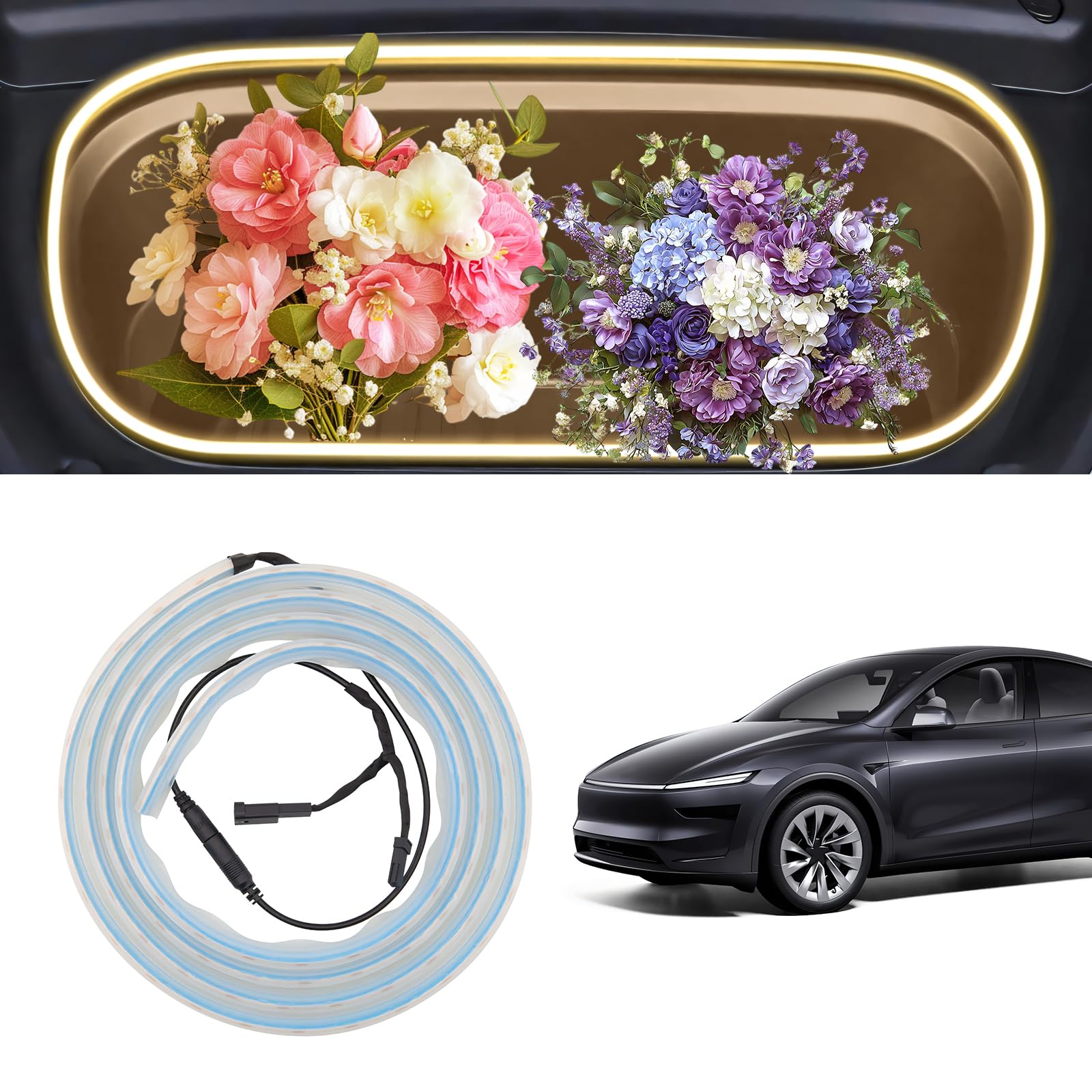 Amazon.com: 2025 Tesla Model Y Juniper Frunk Light Strip Ambient