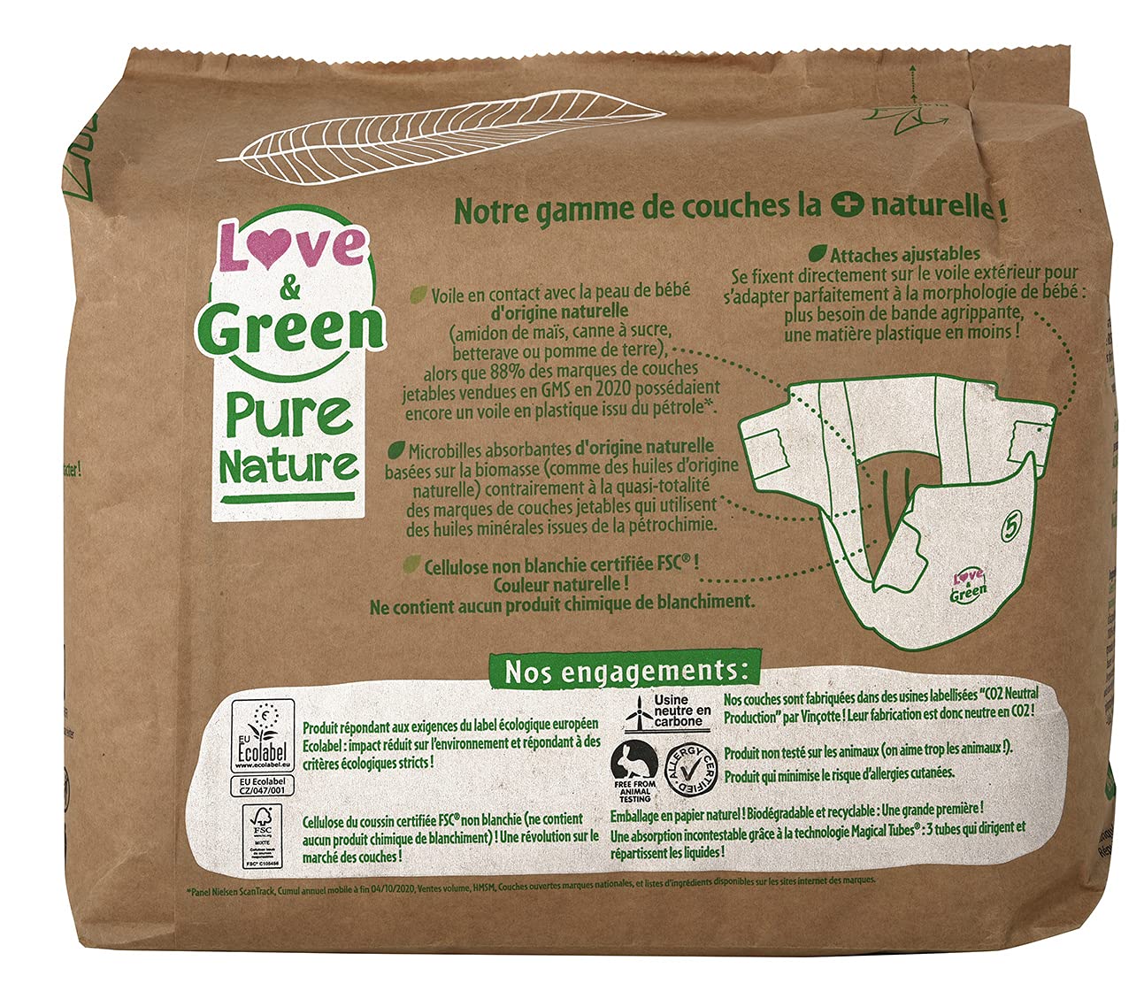 Love & Green Pure Nature luiers - kopen bij