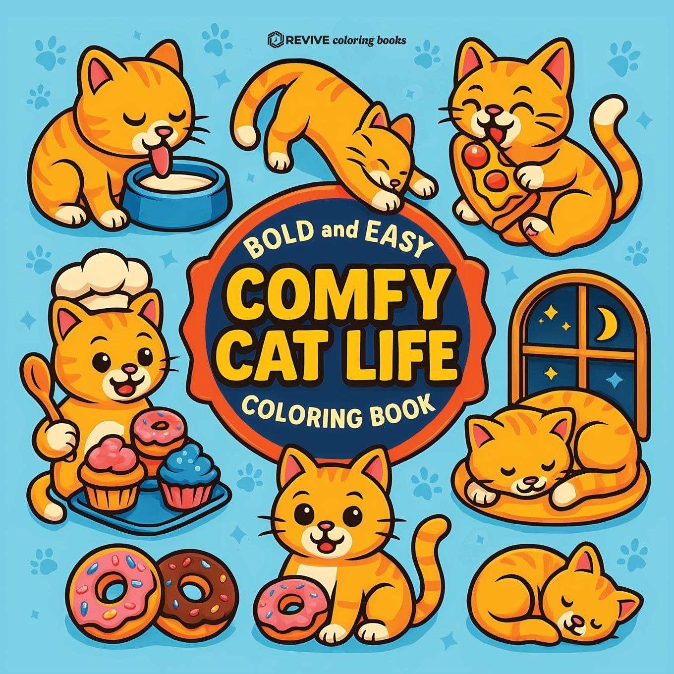 Bold & Easy Comfy Cat Life Coloring Book: Cozy & Relaxing Large Print Stress Relief Coloring-Perfect Gift for Cat Lovers! (Bold & Easy Stress Relief Coloring Books)