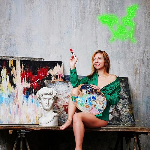 Miniatura 3 de Señal de neón con cara de niña bonita, luz de belleza para mujer, letreros de neón LED para dama, decoración de luces de neón para niñas, bar,