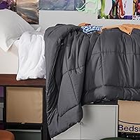 Vista 8 de Bedsure - Edredón de color liso Gris