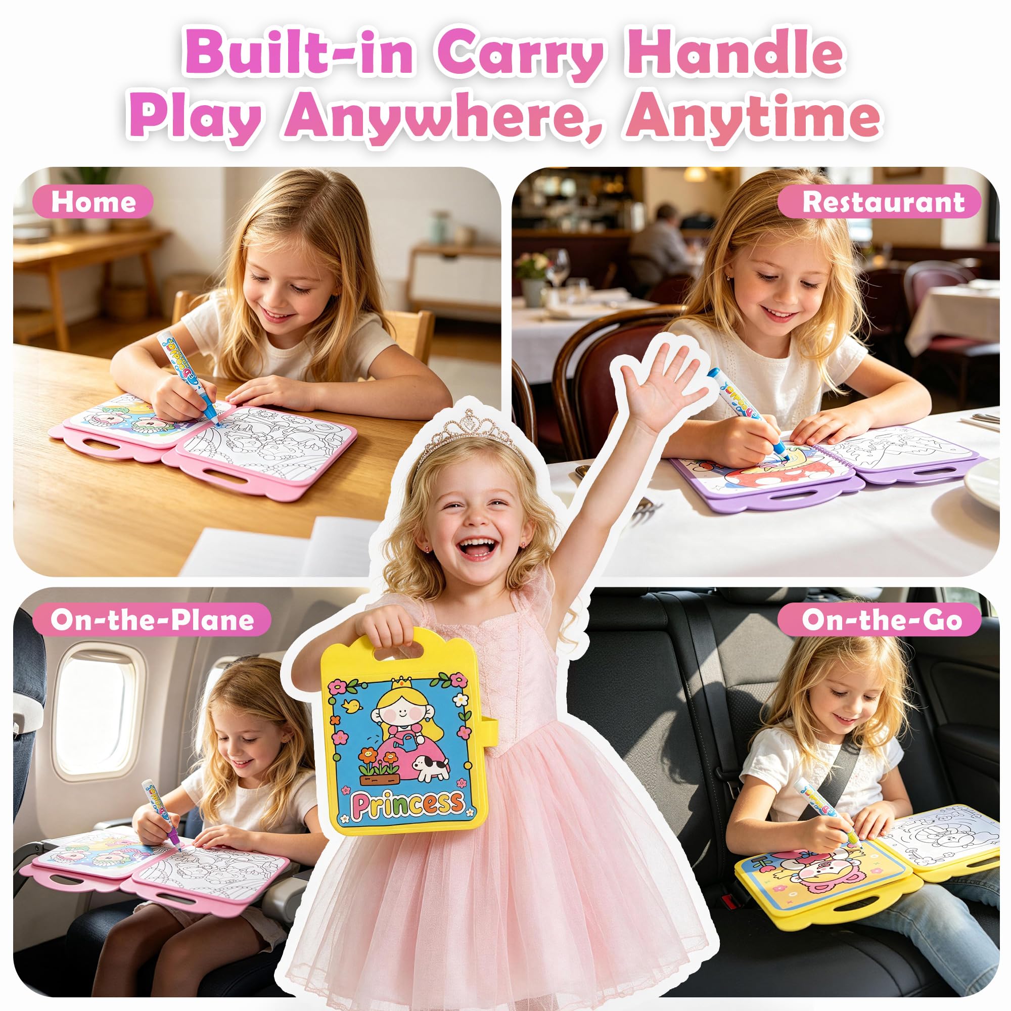 Water Coloring Books for Toddlers - 3 Pack! -7
