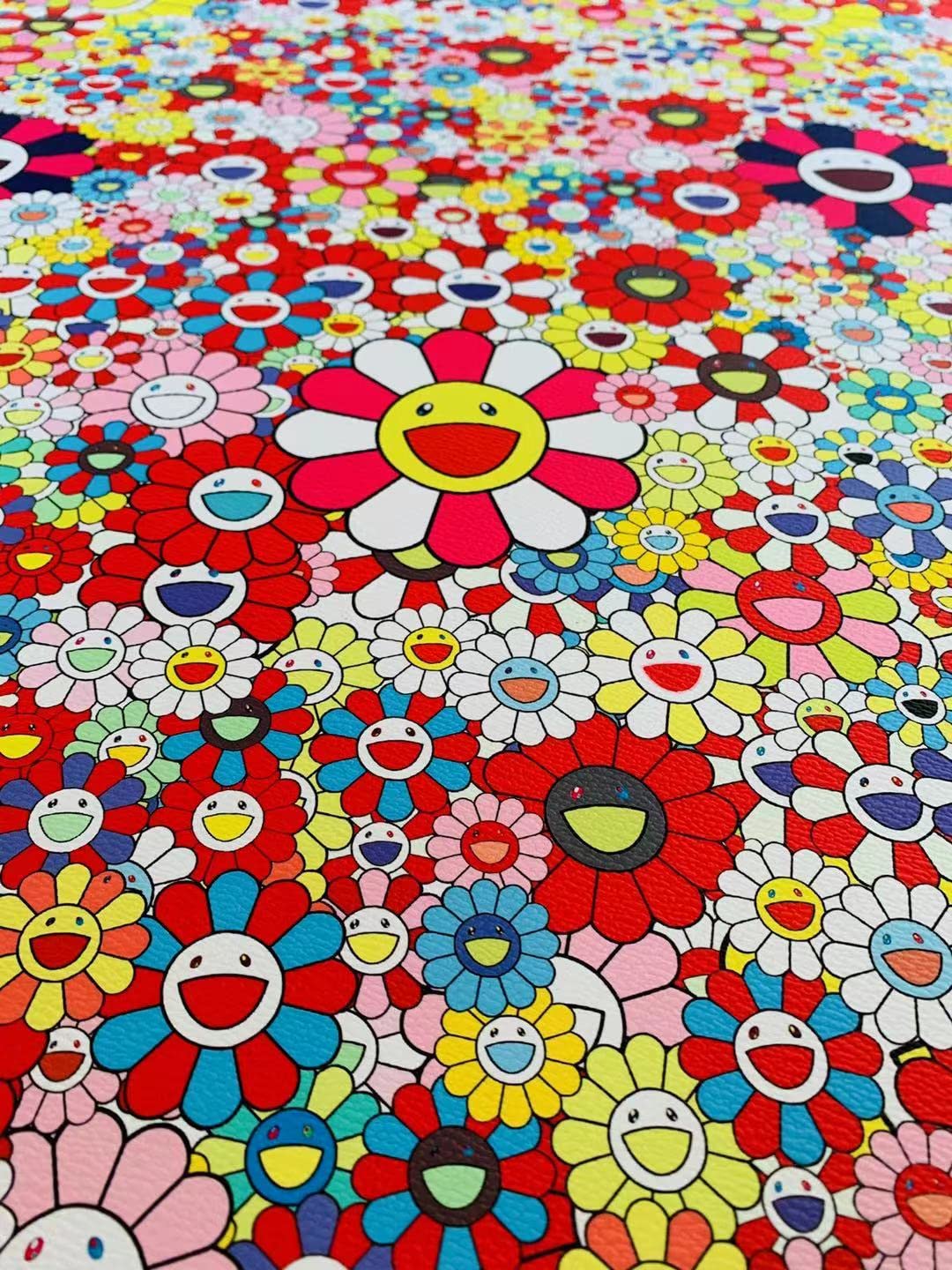 Amazon.com: Tianchao Red Small Flower Takashi Murakami Leather
