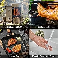 Vista 7 de Termómetro digital inteligente inalámbrico para carne, lectura instantánea, largo alcance Bluetooth, alarma, termómetro de alimentos resistente a