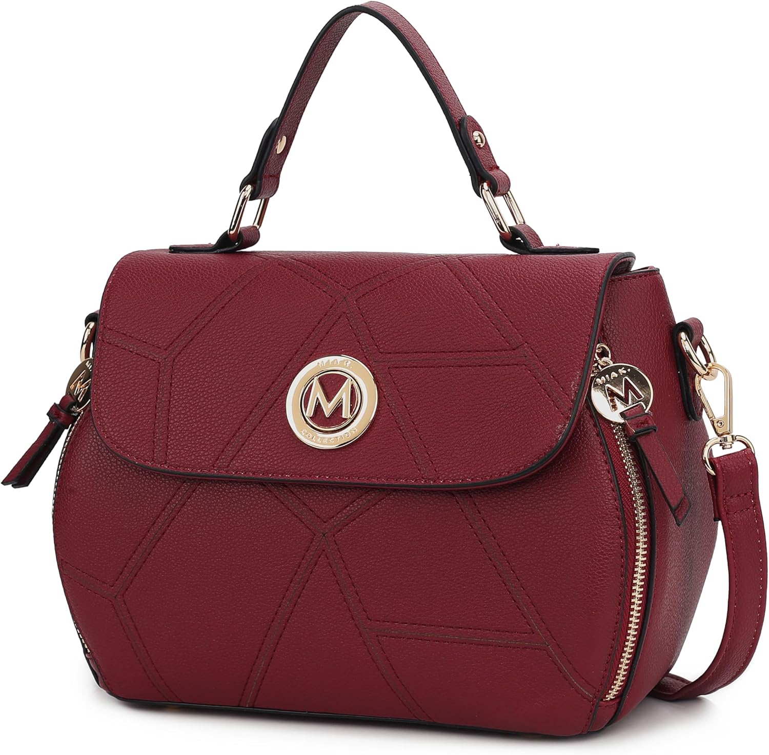 MKF Collection Satchel Bag for Women’s, Vegan leather Crossbody Handbag Top-Handle Purse