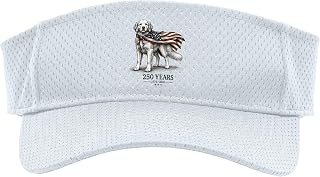 Vintage Golden Retriever Patriotic Dog 250 Years 1776-2026 Sport Sun Visor