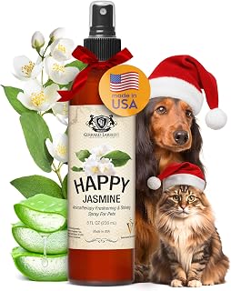 Dog Perfume Spray Long Lasting Happy Jasmine 8 Fl Oz - Dog Calming Spray Scent Mist for Shining Fur, Puppy Cologne, Doggie Deodorant Fragrance Mist Pet Perfume for All Breeds by Gerrard Larriett