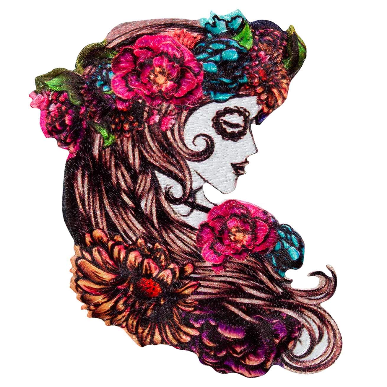 MonoQuick 18203 La Catrina, Dia de Muertos Applikation Flicken Bügelbild Aufkleber Aufnäher