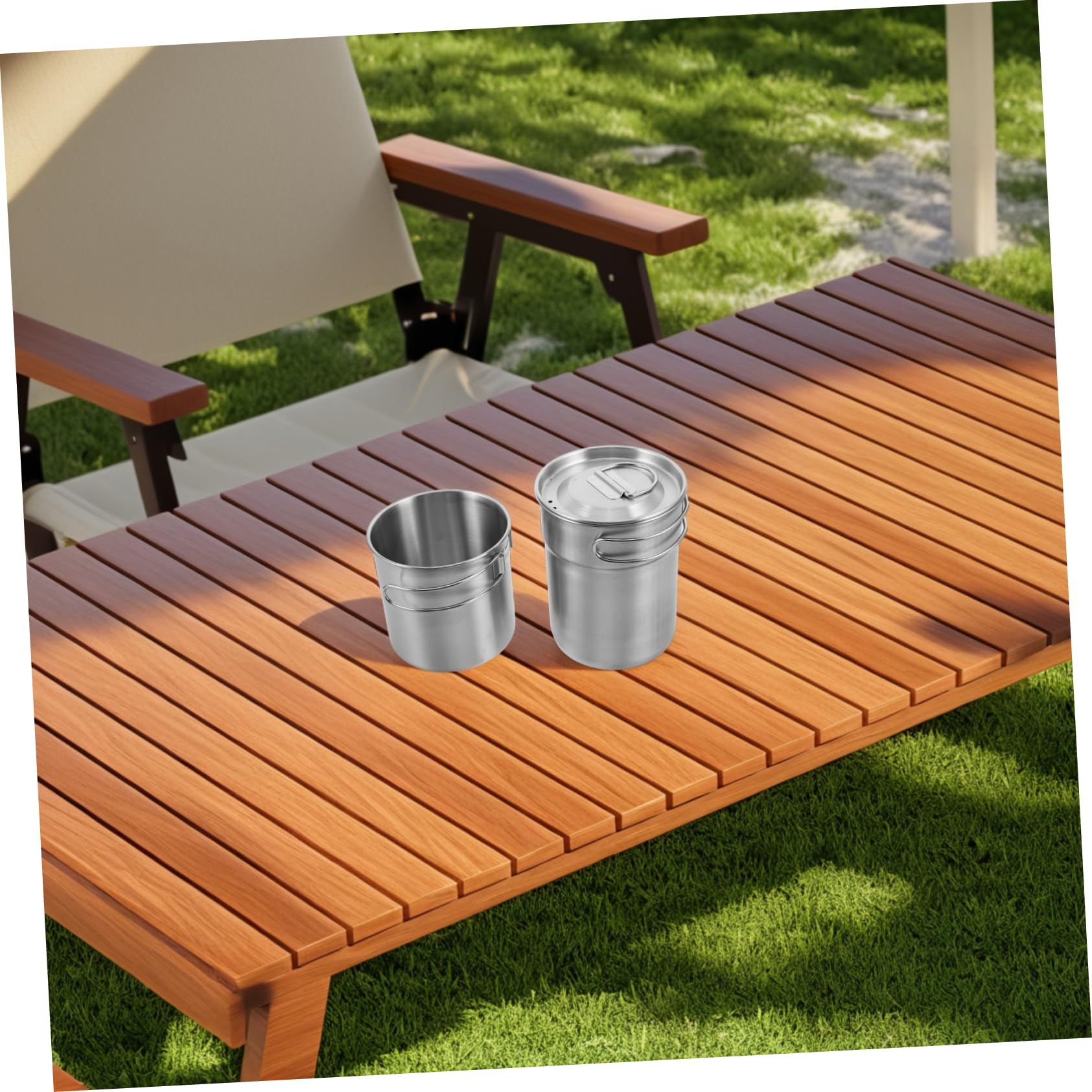 Anneome 2stücke Teiliges Camping-becher Mit Faltbaren Tragbare Und Zusammenklappbare Für Outdoor-aktivitäten Für Wandern Und