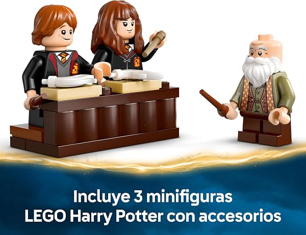 LEGO Harry Potter Castillo de Hogwarts: Clase de Encantamientos Juguete de Película La Piedra Filosofal, Minifiguras de Ron Weasley y Hermione Granger, Regalo para Niñas y Niños de 8 Años o Más 76442 - 5