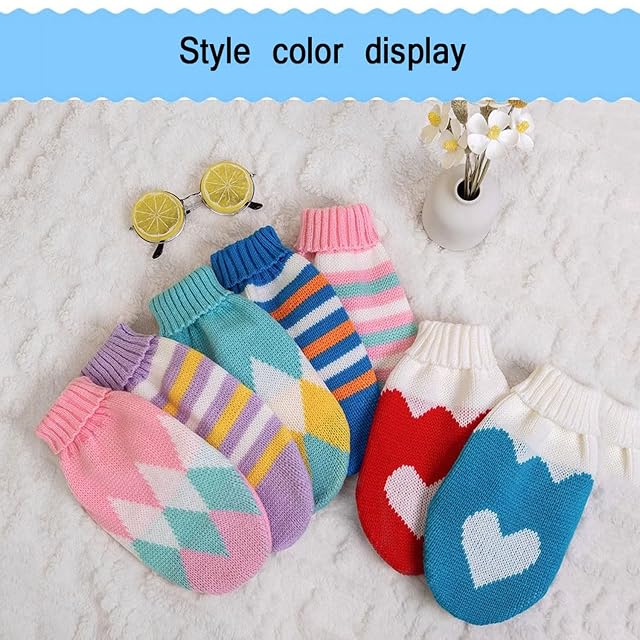 Foto 2 de 7 de MYNVY Jersey para Perros pequeños Suéter cálido de Punto de Invierno para Perros pequeños