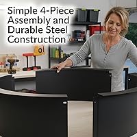 Vista 4 de Sunnydaze - Anillo para hoguera para exteriores, inserto de anillo redondo de acero resistente, bricolaje sobre o en el suelo, 45 pulgadas