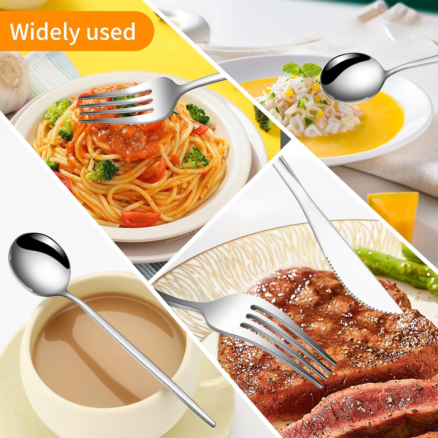 Sierware Set for 6, Stainl Steel Cutlery Flatware Set, Durable Eating