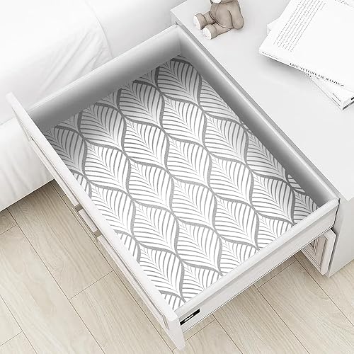 Vista 32 de Amiya Papel tapiz autoadhesivo de hojas plateadas de 17.5 x 120 pulgadas, papel de contacto extraíble, bohemio, gris, para pared de baño, Plateado