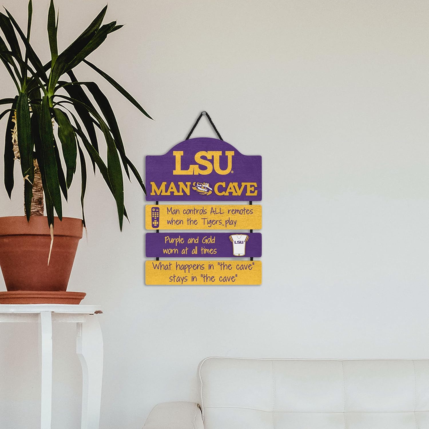 foco NCAA Team Logo Mancave Man Cave Hanging Wall Sign