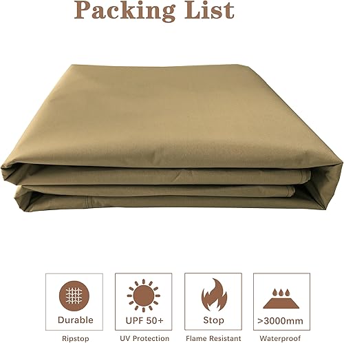 Miniatura 7 de SCOCANOPY Toldo de repuesto para glorieta Regency II de 10 x 12 pulgadas, (beige)