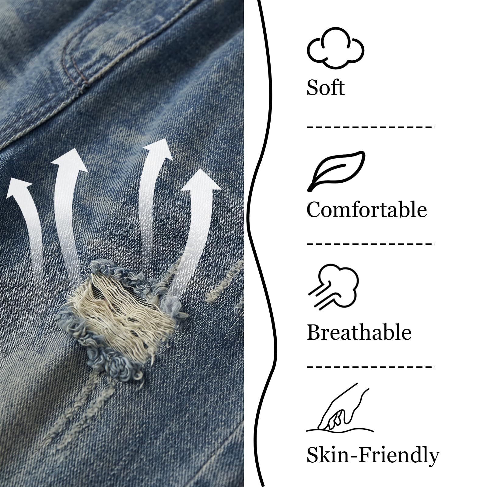 Jeans Baggy Ragazzo Bambino Pantaloni Denim con Vita Elasticizzata Tasche Multiple Casual Loose Fit Gamba Dritta Lunghi Jeans Moda Streetwear Vintage Denim Pants per Ragazzi 7-15 Anni