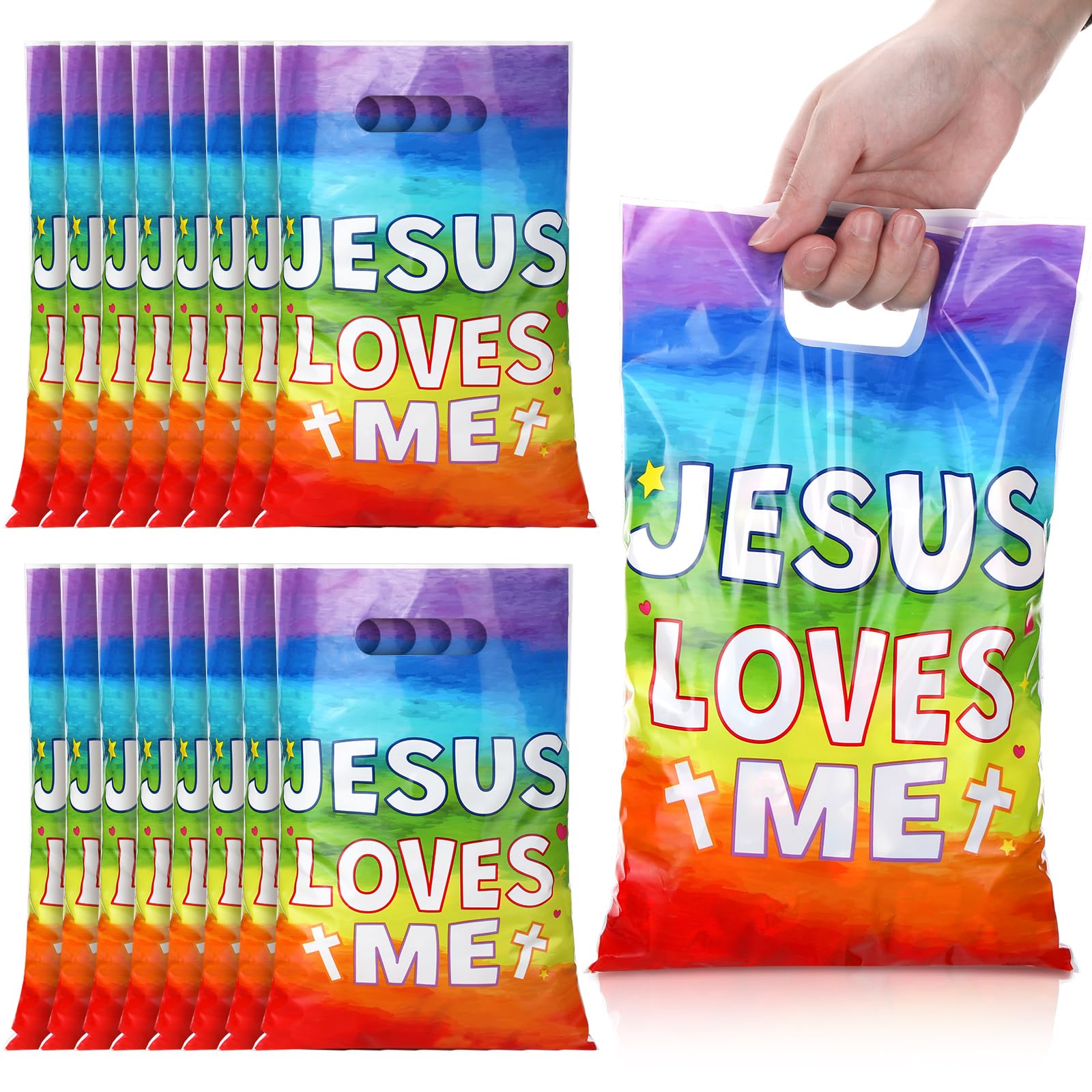 Amazon.com: Hosuly 50 Pieces Jesus Loves Me Gift Bags Bulk