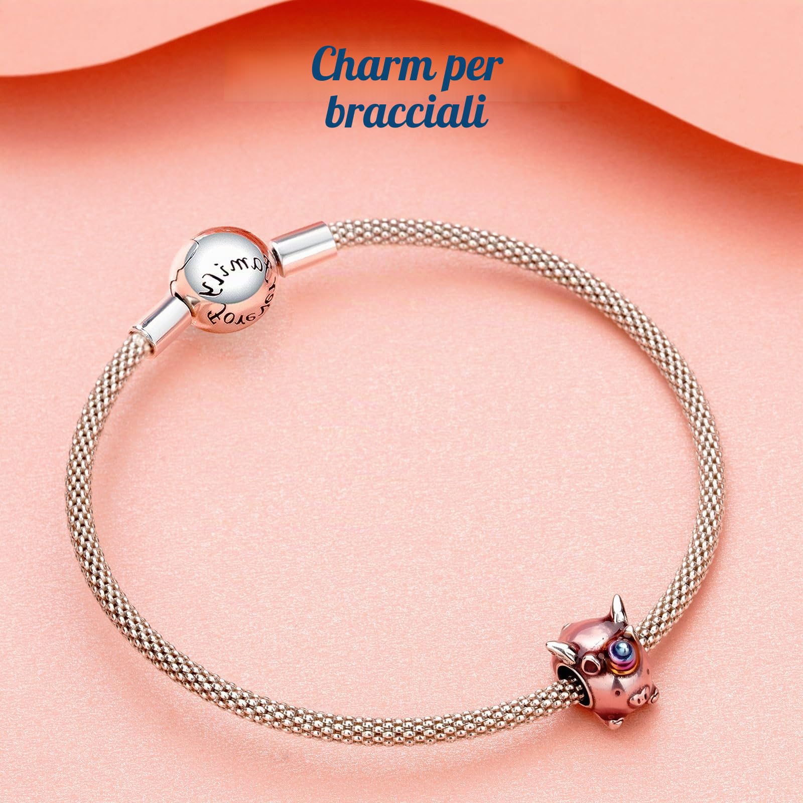 Charms in argento 925 Animale amore ciondolo regalo per la famiglia Bracciale da donna compatibile collana Regalo di compleanno per amici