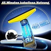 EAVE Akkumulátoros Ablaktisztító 45 Perc Üzemidő, 28 cm Szívófej és 200 ml Tartály, Zöld 3
