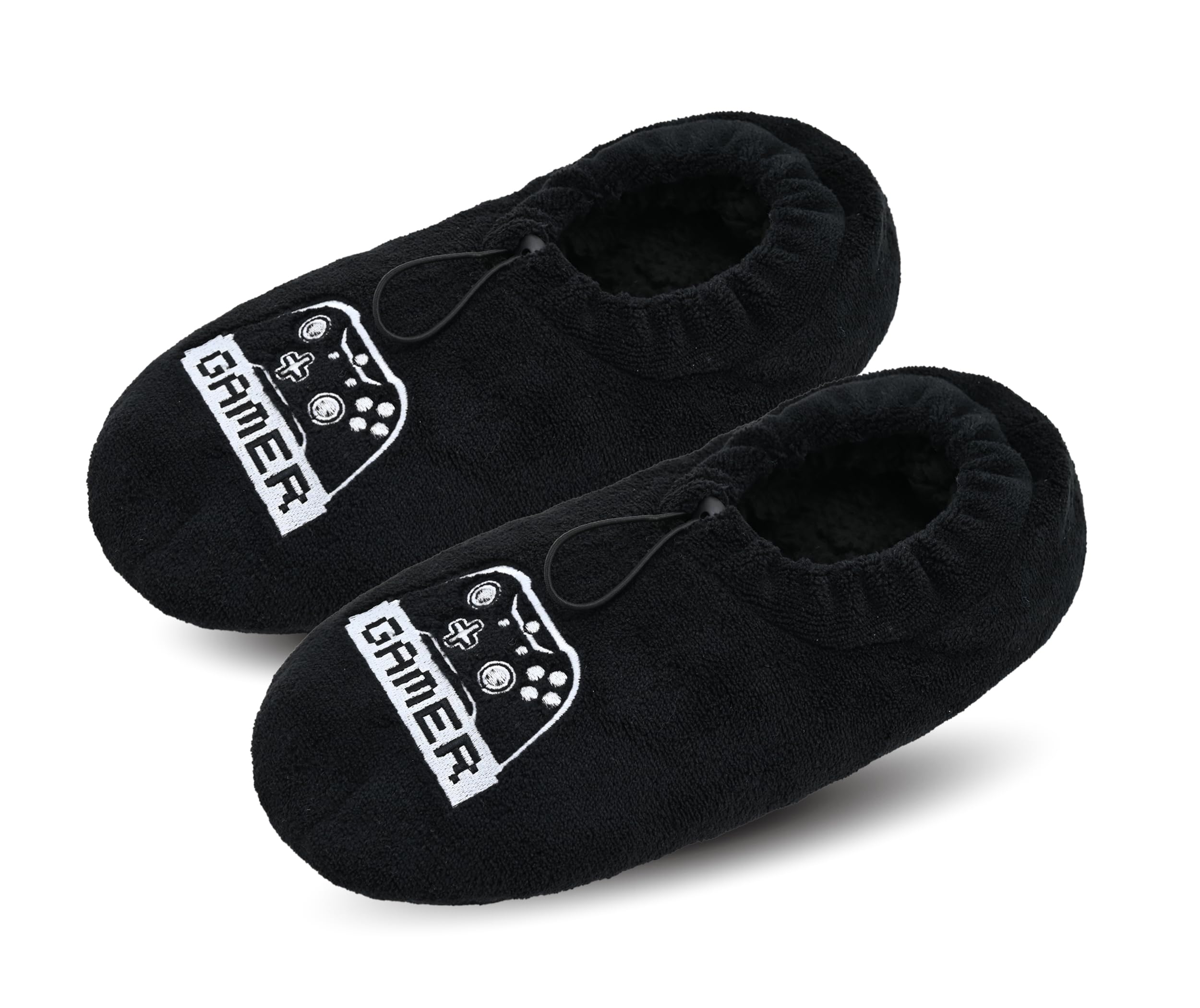 DICUIRD Mens Soft Soles Slipper Socks With Grippers, Cozy&Warm Slippers With Non Skid Bottoms, Fuzzy House Slippers