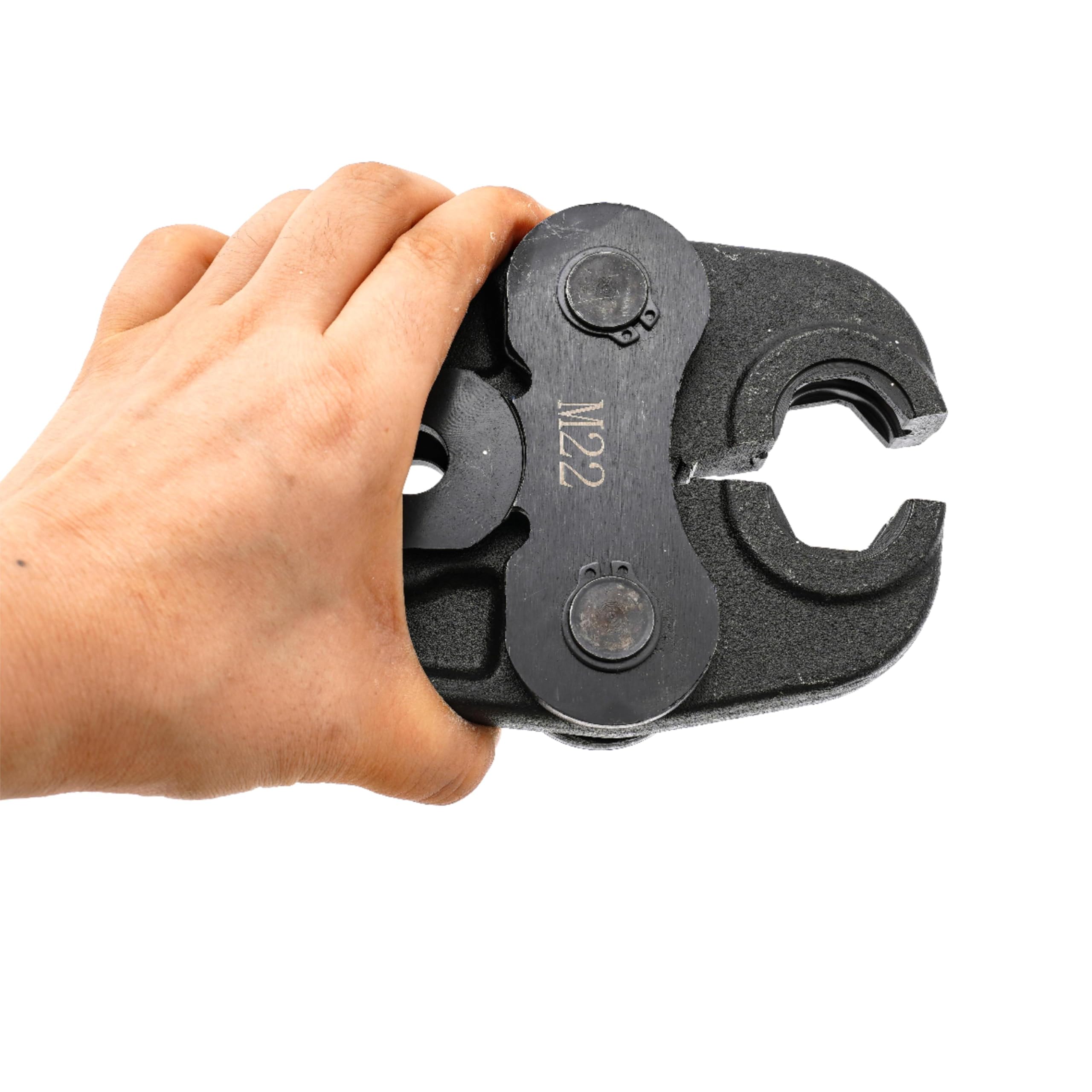 Mordaza M22, pinza de prensado, contorno de prensado, área de trabajo diámetro 22 mm, mordaza de presión para tubos compuestos