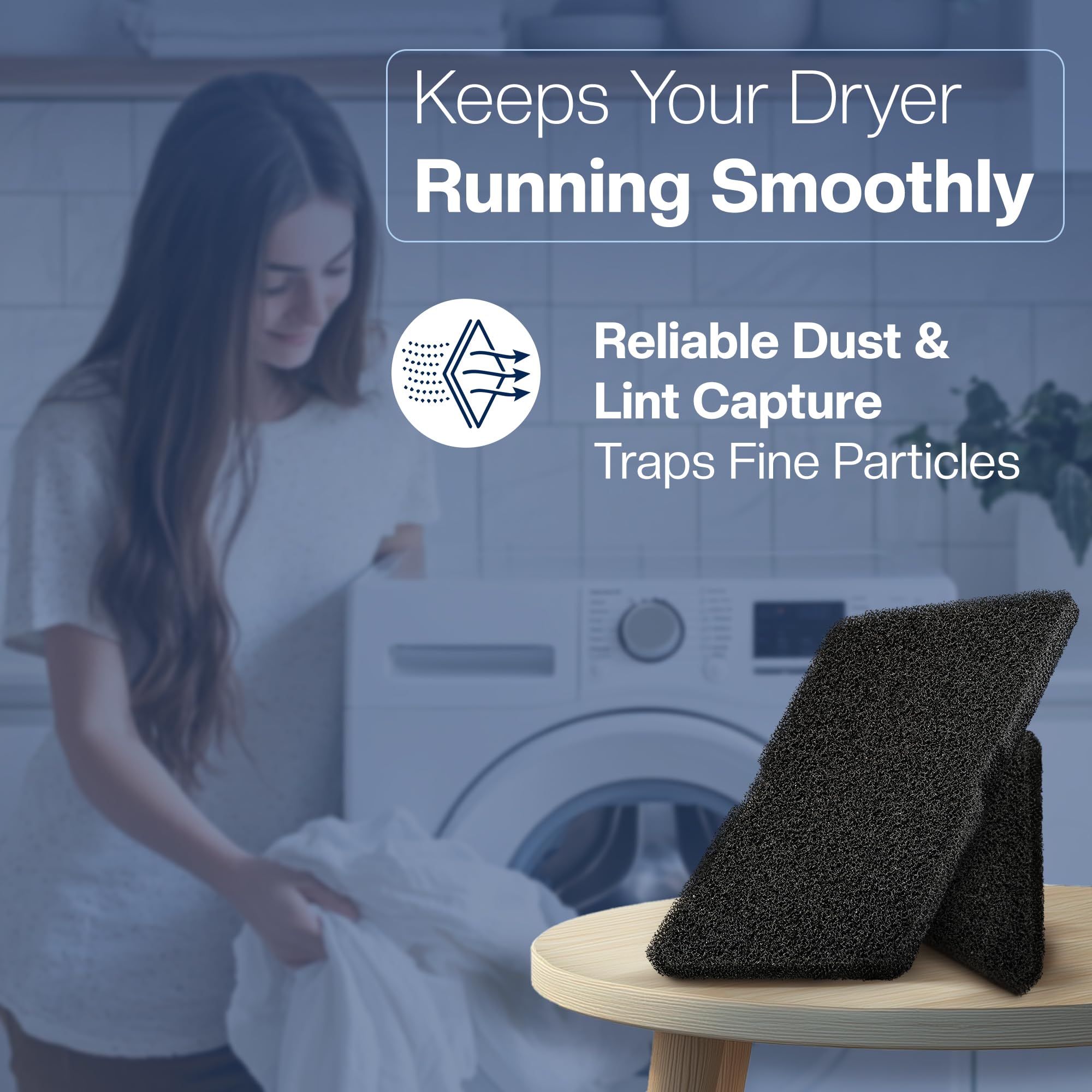 1 Filtr do Suszarki Beko 2964840100 – Zamiennik do Suszarek z Pompą Ciepła & Kondensacyjnych – Pasuje do Grundig, Blomberg, Elektra Bregenz – Filtr z Pianki na Kłaczki