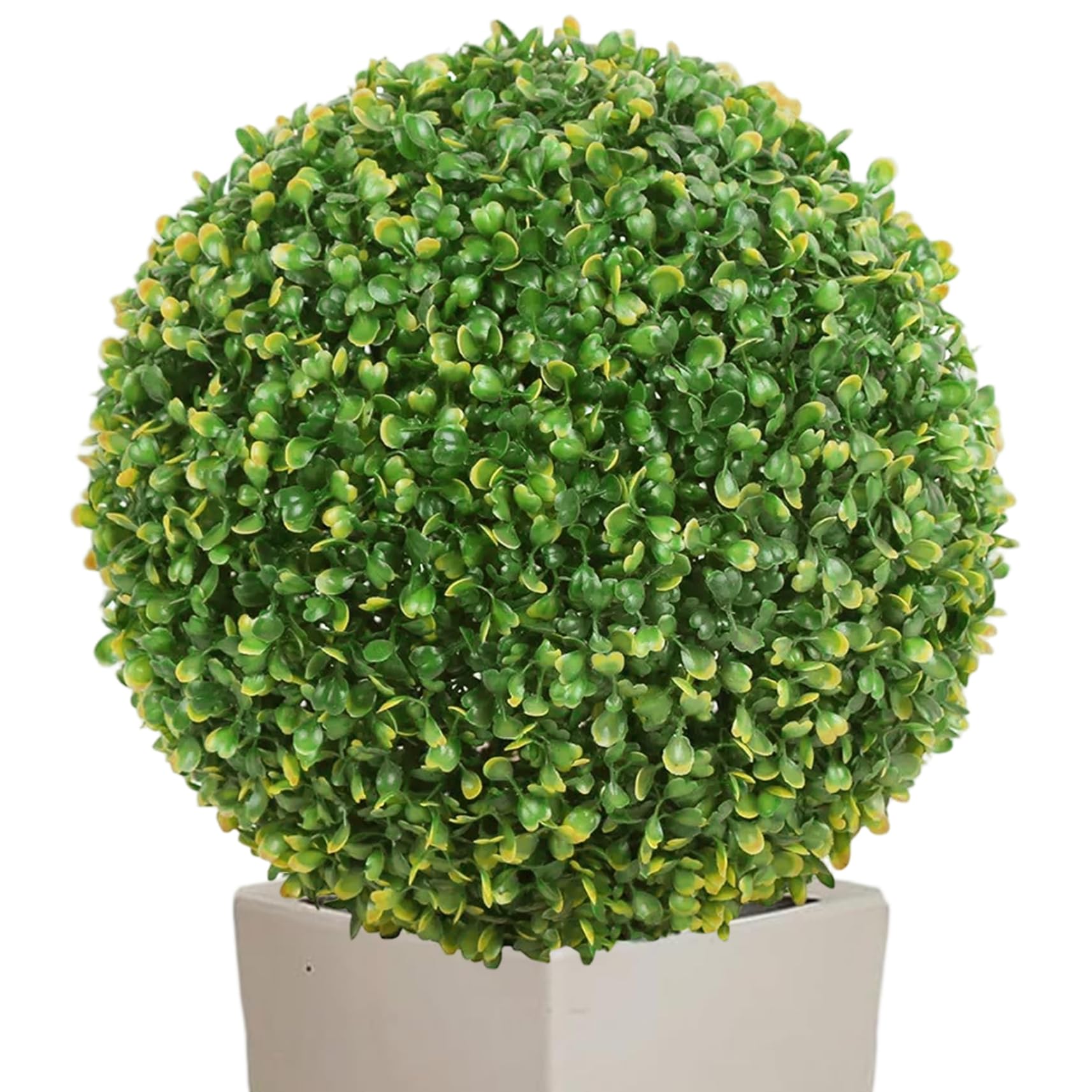 Boule de buis Vert de 38 cm, Boule buis Artificiel en Plastique résistant aux UV, Fausse topiaire, Artificiel pour l'extérieur
