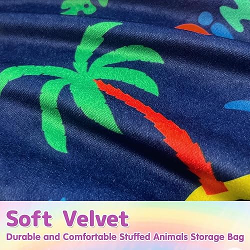 Miniatura 6 de Jorbest Puf de almacenamiento de animales de peluche para niños y adultos, almacenamiento de animales de peluche, funda para silla puff de