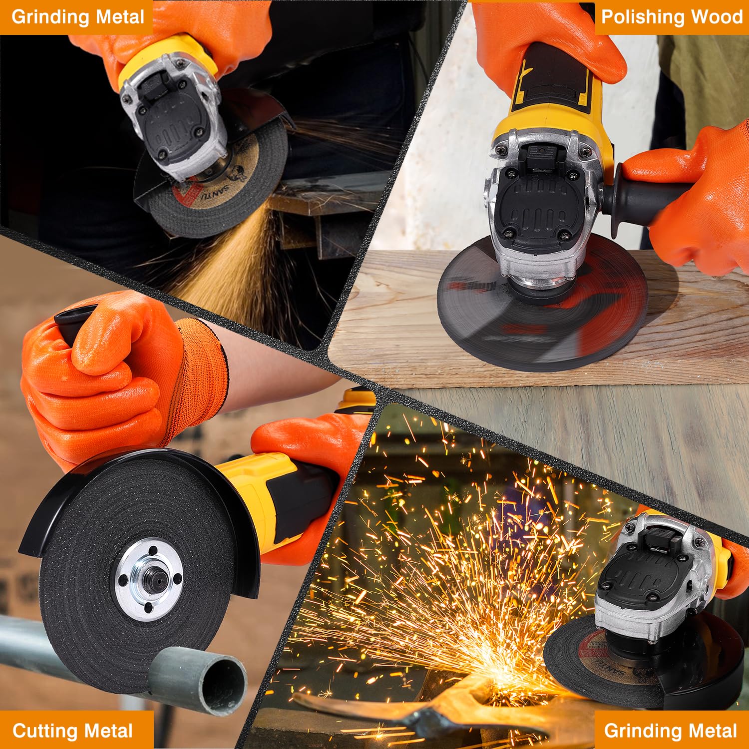 Szlifierka kątowa kompatybilna z akumulatorem Dewalt 20 V MAX (bateria nie jest dołączona), akumulatorowa szlifierka kątowa, ostrze 4-1/5.1 cm, 4 zmienne prędkości do 7200 obr./min, do cięcia